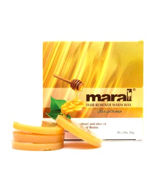 موم وکس گرم عسلی سکه ای 20 عددی مناسب موی نرمال مارال