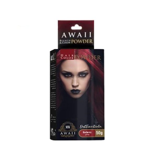 رنگ مو پودری زرشکی آوایی حجم 50 گرمی AWAII